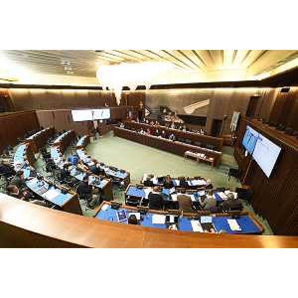 L'aula del Consiglio regionale durante i lavori della II Commissione - L'aula del Consiglio regionale durante i lavori della II Commissione